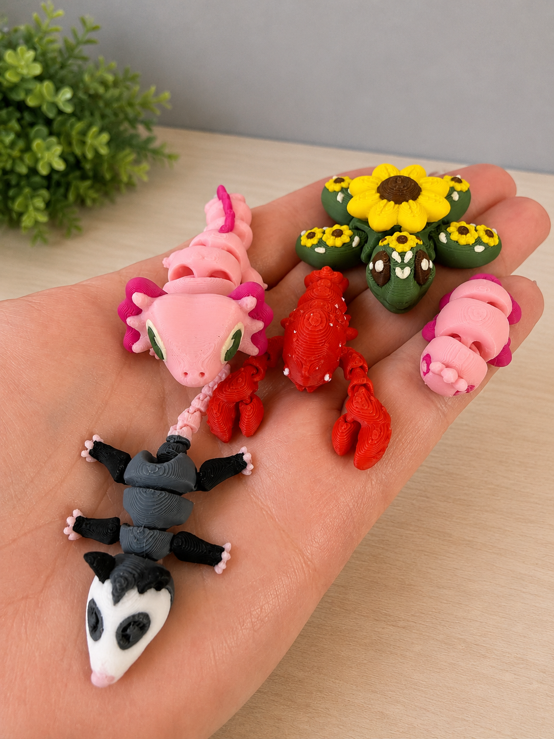 Mystery Flexi Bundle – 20 Assorted 3D Printed Animals & Creatures