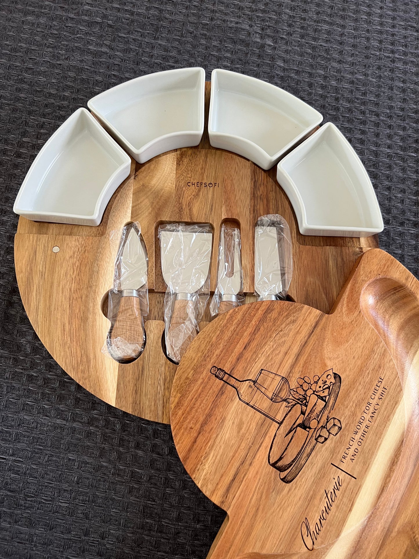 Charcuterie Cheese Board and Platter Set