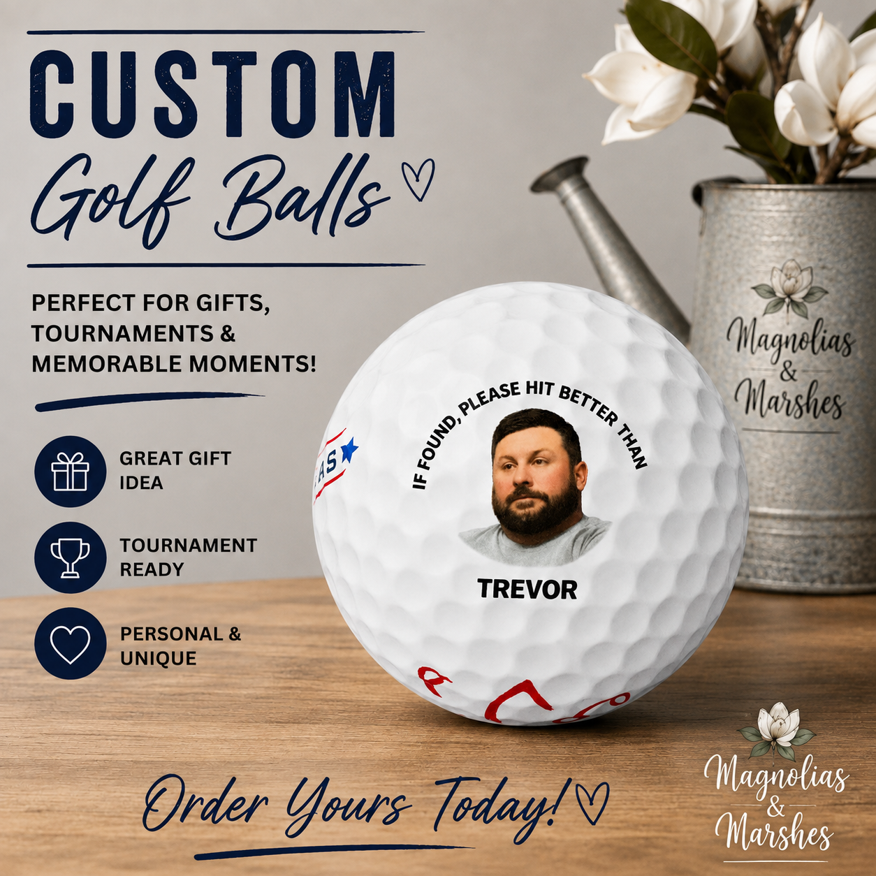 Custom Photo, Logo & Name Golf Balls