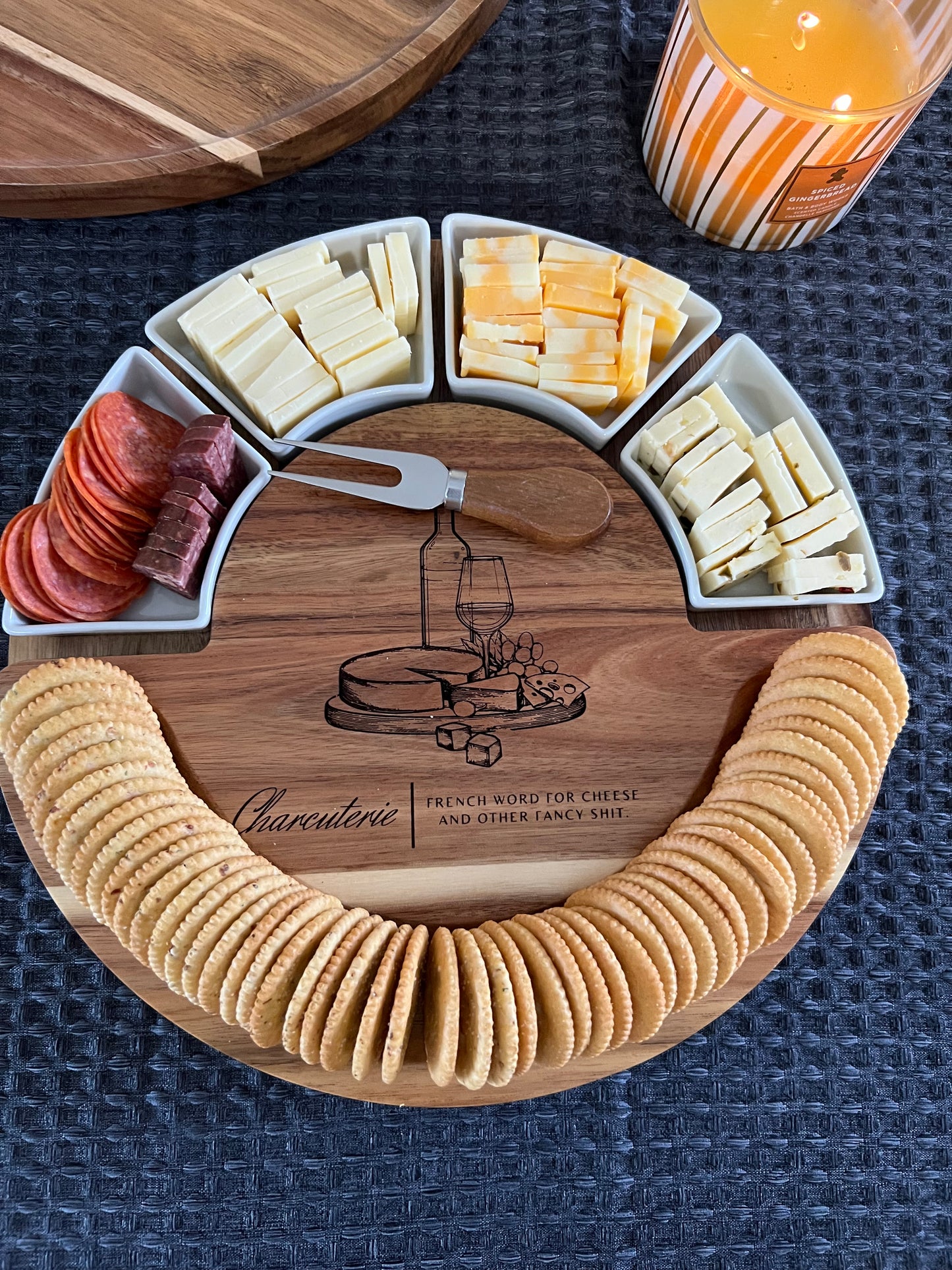 Charcuterie Cheese Board and Platter Set