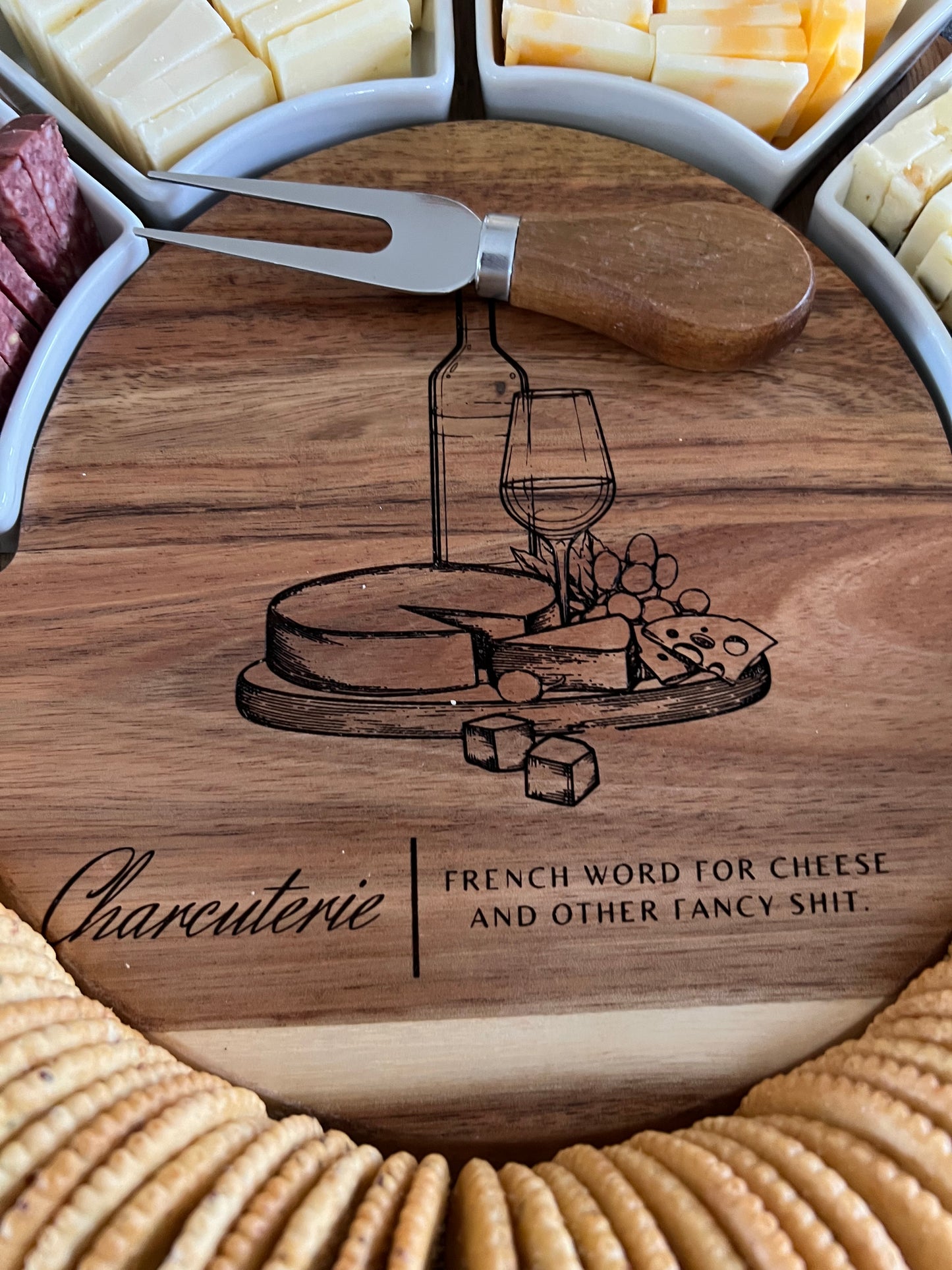 Charcuterie Cheese Board and Platter Set